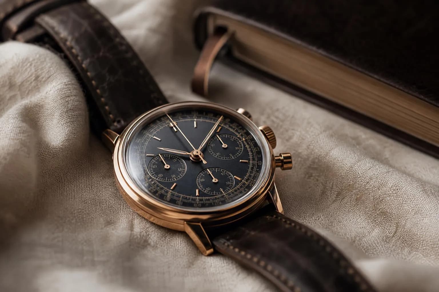 A refined mechanical watch on cream linen, symbolizing precision in portfolio construction.